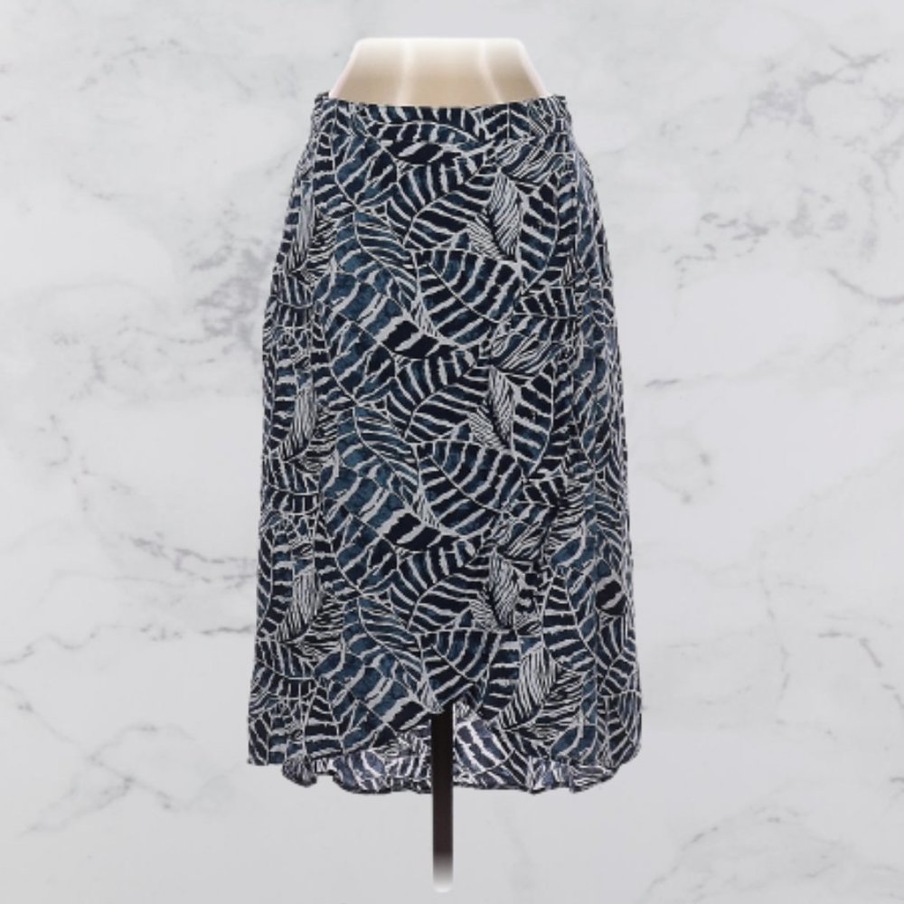 NWT H&M Blue Tropical Split Skirt (XL)